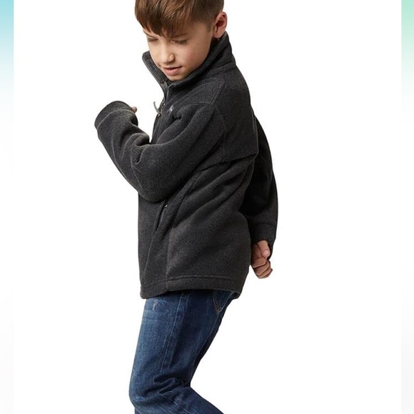 Columbia Toddler Boys Steens Mt II Fleece, Charcoal Heather, 4T - Picture 3 of 6